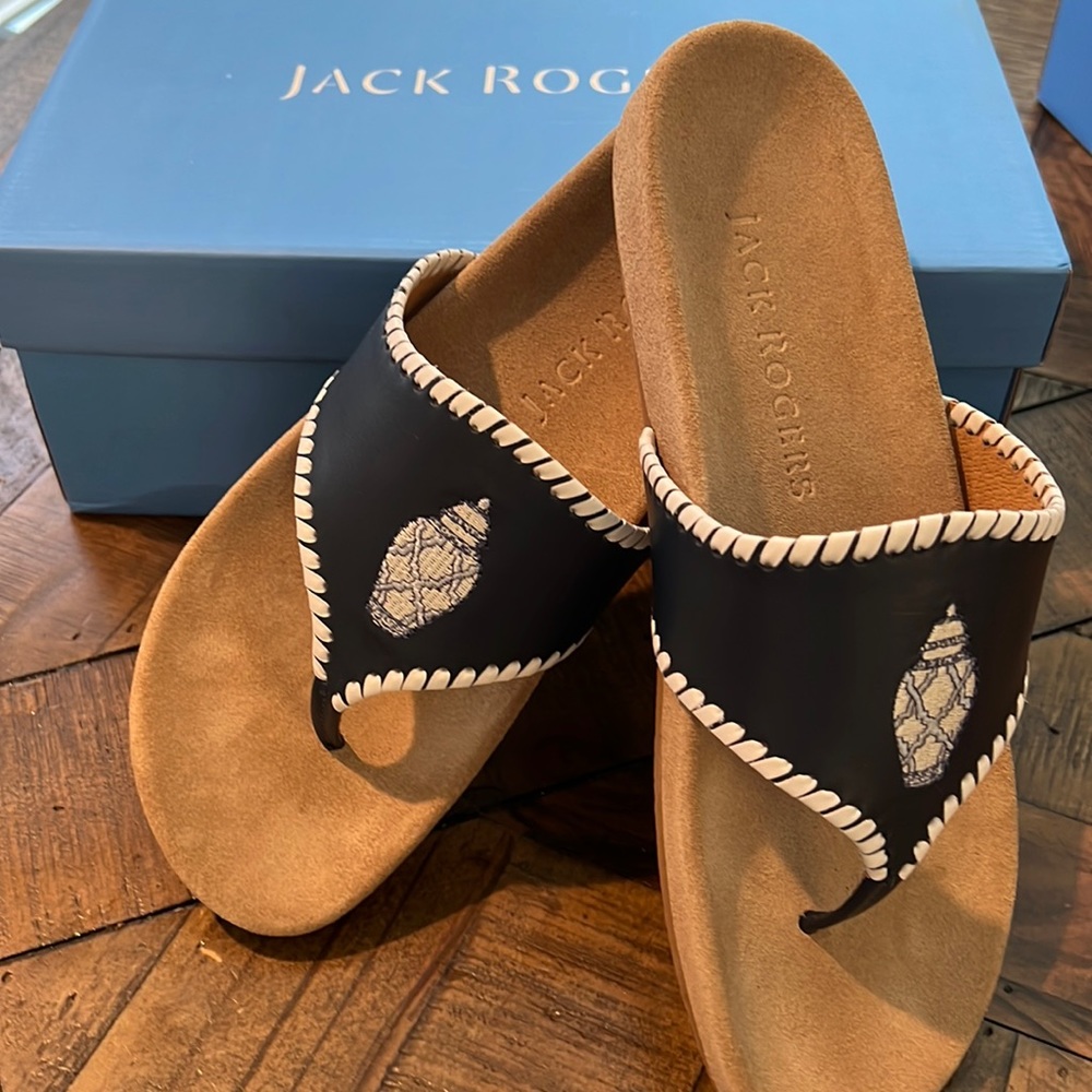 Jack Rogers Ginger Jar Embroidered Jack Comfort Sandal Size 8.5 Brand New